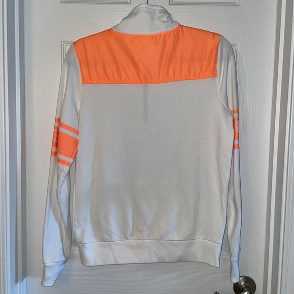 VS Pink Perfect Quarter Zip Sweatshirt Neon Orange - Picture 7 of 8